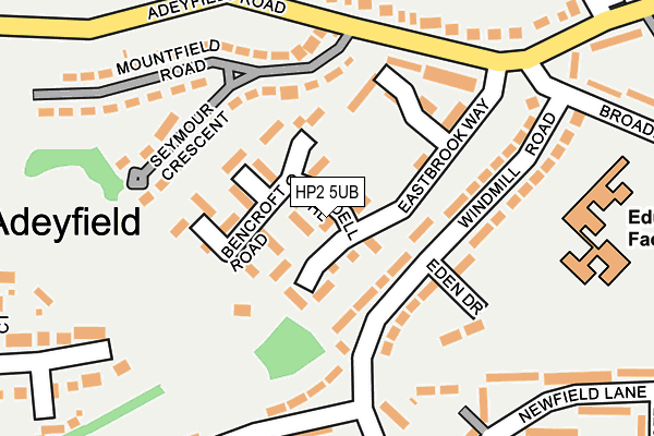 HP2 5UB map - OS OpenMap – Local (Ordnance Survey)