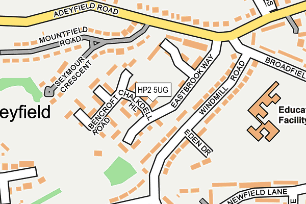 HP2 5UG map - OS OpenMap – Local (Ordnance Survey)