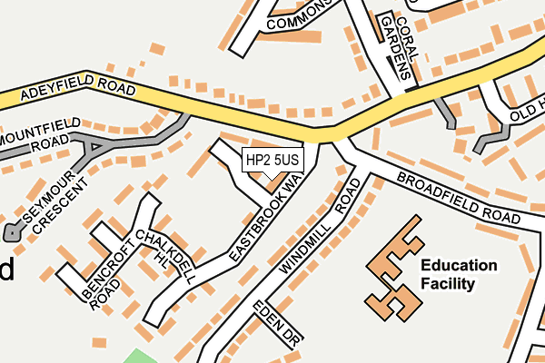 HP2 5US map - OS OpenMap – Local (Ordnance Survey)