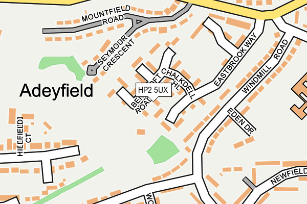 HP2 5UX map - OS OpenMap – Local (Ordnance Survey)