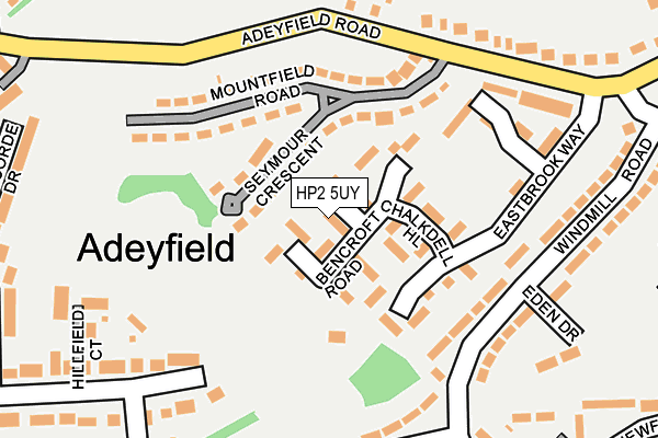 HP2 5UY map - OS OpenMap – Local (Ordnance Survey)