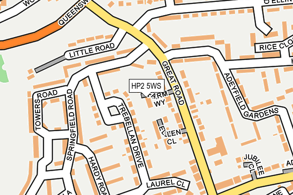 HP2 5WS map - OS OpenMap – Local (Ordnance Survey)