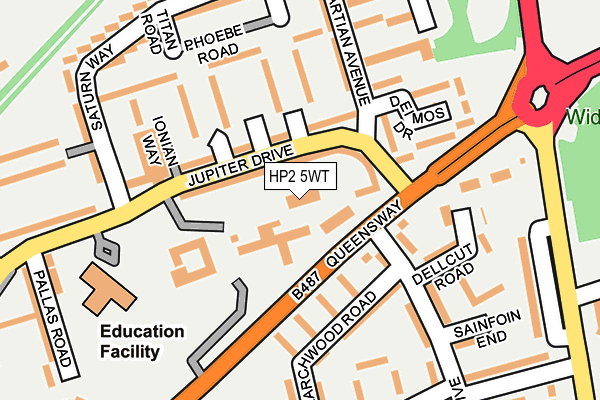 HP2 5WT map - OS OpenMap – Local (Ordnance Survey)