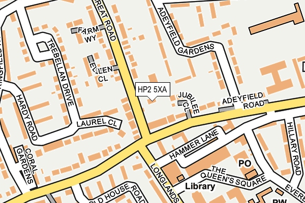 HP2 5XA map - OS OpenMap – Local (Ordnance Survey)