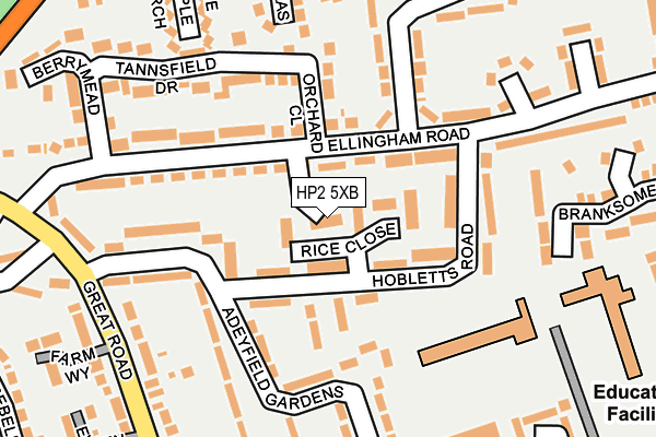 HP2 5XB map - OS OpenMap – Local (Ordnance Survey)