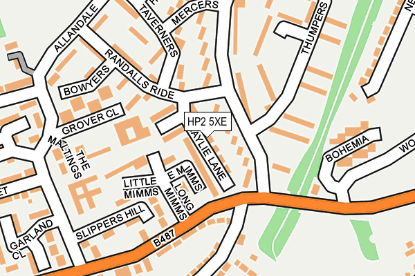 HP2 5XE map - OS OpenMap – Local (Ordnance Survey)