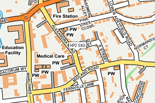HP2 5XG map - OS OpenMap – Local (Ordnance Survey)