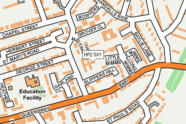 HP2 5XY map - OS OpenMap – Local (Ordnance Survey)