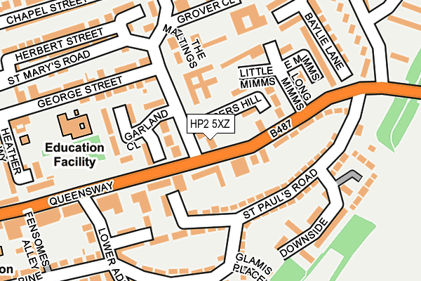 HP2 5XZ map - OS OpenMap – Local (Ordnance Survey)