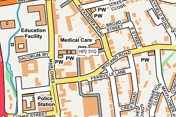 HP2 5YQ map - OS OpenMap – Local (Ordnance Survey)