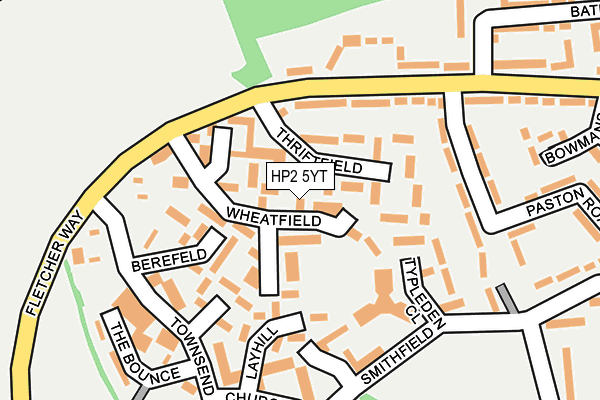 HP2 5YT map - OS OpenMap – Local (Ordnance Survey)