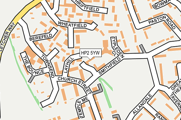 HP2 5YW map - OS OpenMap – Local (Ordnance Survey)
