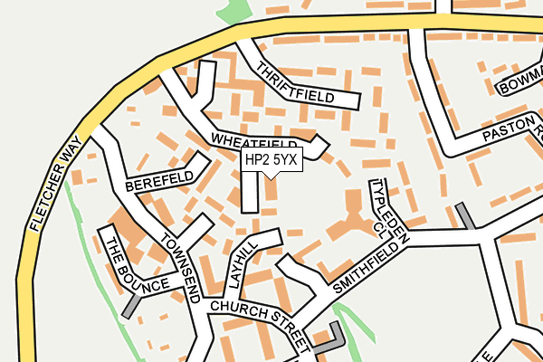 HP2 5YX map - OS OpenMap – Local (Ordnance Survey)