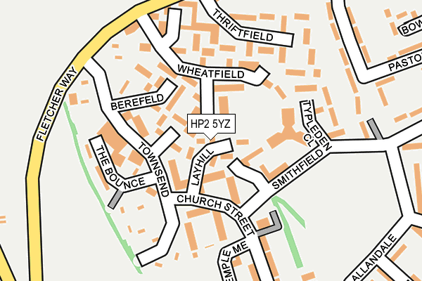 HP2 5YZ map - OS OpenMap – Local (Ordnance Survey)