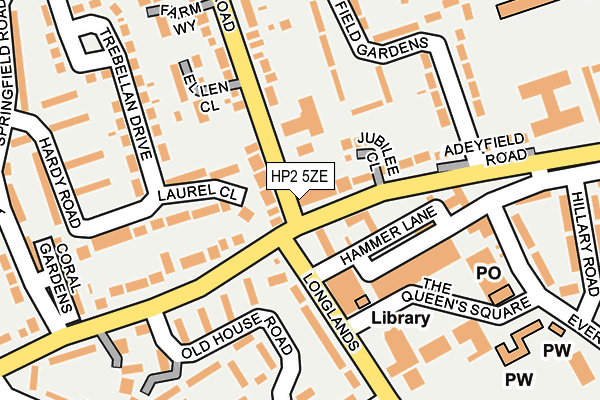 HP2 5ZE map - OS OpenMap – Local (Ordnance Survey)