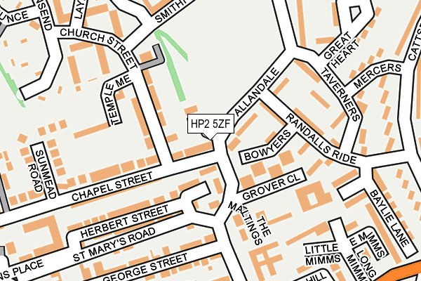 HP2 5ZF map - OS OpenMap – Local (Ordnance Survey)