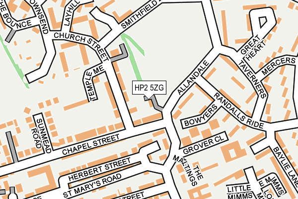 HP2 5ZG map - OS OpenMap – Local (Ordnance Survey)