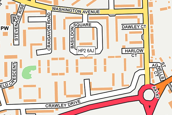HP2 6AJ map - OS OpenMap – Local (Ordnance Survey)