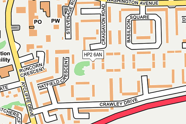 HP2 6AN map - OS OpenMap – Local (Ordnance Survey)