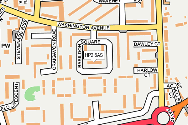HP2 6AS map - OS OpenMap – Local (Ordnance Survey)