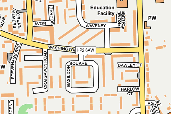 HP2 6AW map - OS OpenMap – Local (Ordnance Survey)