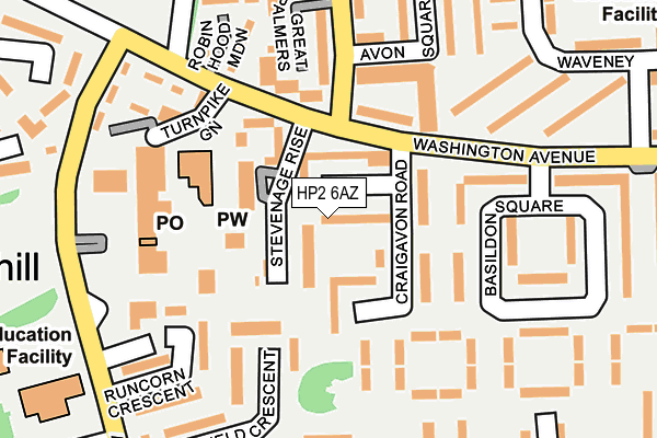 HP2 6AZ map - OS OpenMap – Local (Ordnance Survey)