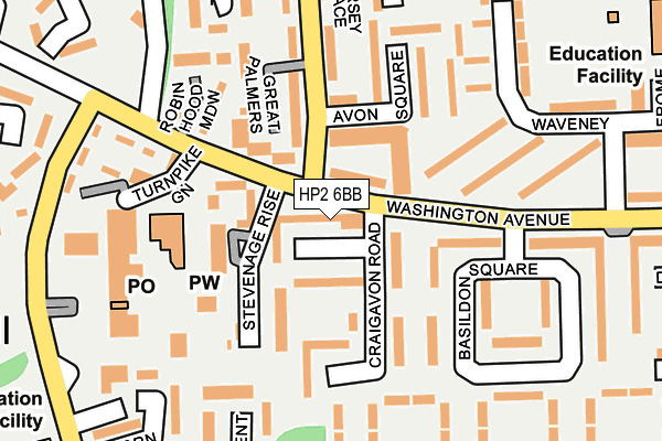 HP2 6BB map - OS OpenMap – Local (Ordnance Survey)
