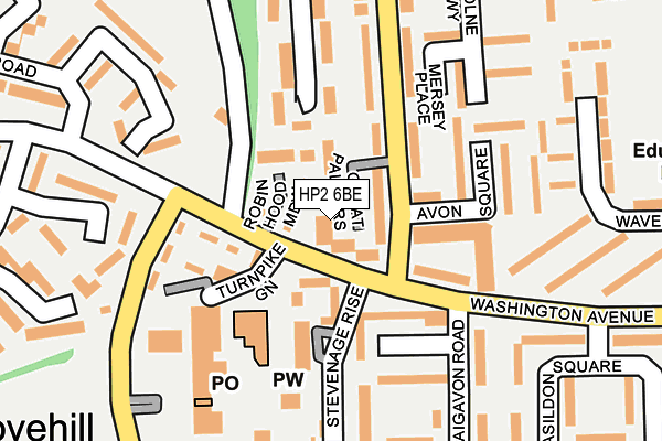 HP2 6BE map - OS OpenMap – Local (Ordnance Survey)