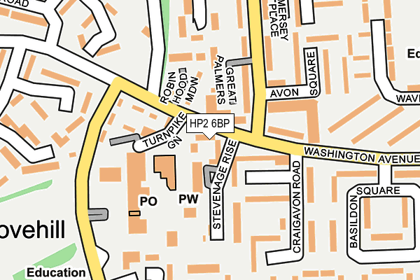HP2 6BP map - OS OpenMap – Local (Ordnance Survey)
