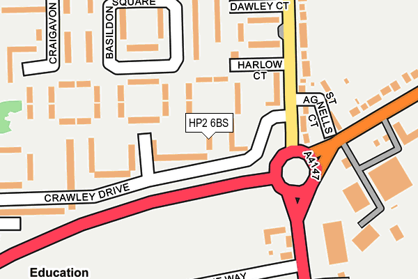 HP2 6BS map - OS OpenMap – Local (Ordnance Survey)