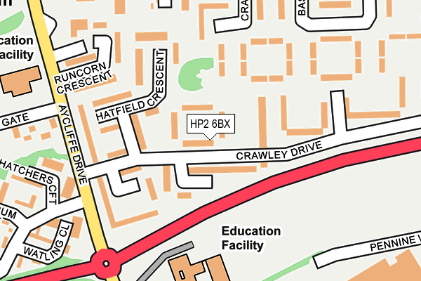 HP2 6BX map - OS OpenMap – Local (Ordnance Survey)
