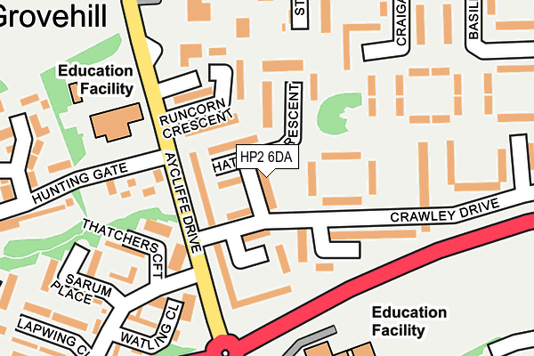 HP2 6DA map - OS OpenMap – Local (Ordnance Survey)