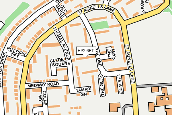 HP2 6ET map - OS OpenMap – Local (Ordnance Survey)