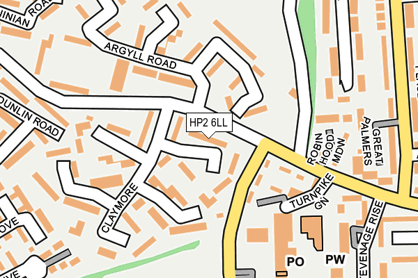 HP2 6LL map - OS OpenMap – Local (Ordnance Survey)