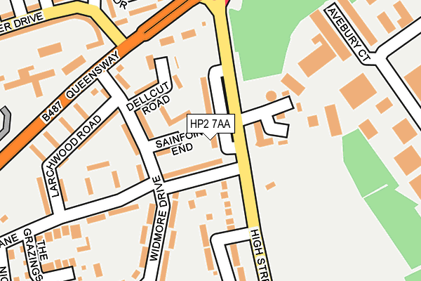 HP2 7AA map - OS OpenMap – Local (Ordnance Survey)