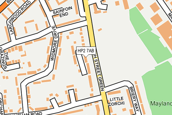 HP2 7AB map - OS OpenMap – Local (Ordnance Survey)