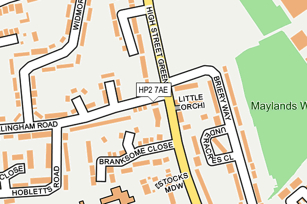 HP2 7AE map - OS OpenMap – Local (Ordnance Survey)