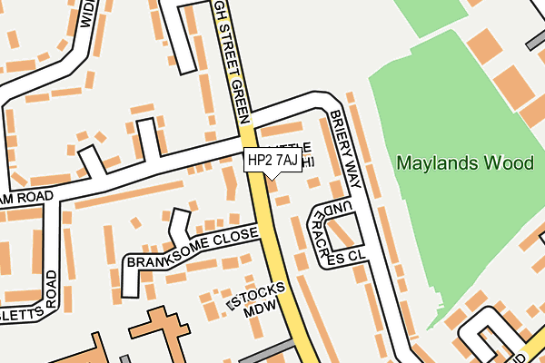 HP2 7AJ map - OS OpenMap – Local (Ordnance Survey)