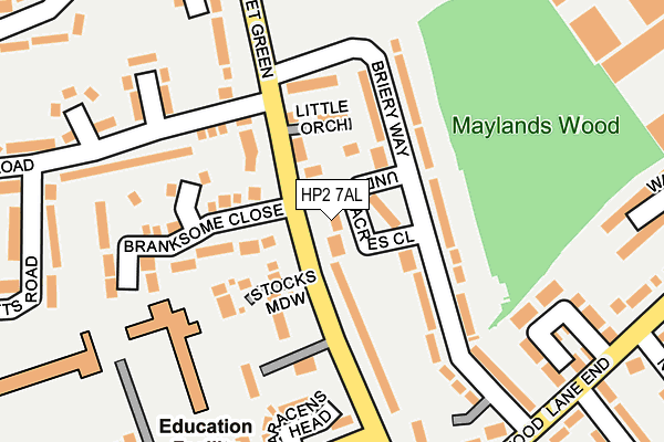 HP2 7AL map - OS OpenMap – Local (Ordnance Survey)