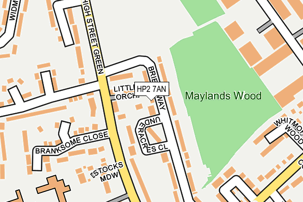 HP2 7AN map - OS OpenMap – Local (Ordnance Survey)