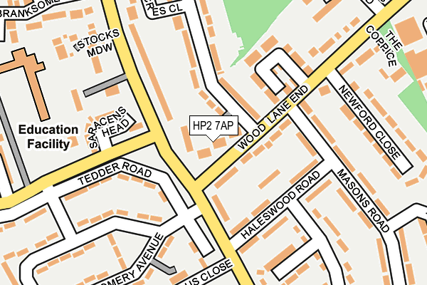 HP2 7AP map - OS OpenMap – Local (Ordnance Survey)