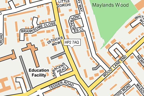 HP2 7AQ map - OS OpenMap – Local (Ordnance Survey)