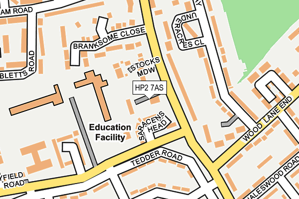 HP2 7AS map - OS OpenMap – Local (Ordnance Survey)