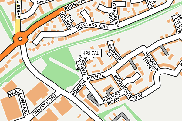HP2 7AU map - OS OpenMap – Local (Ordnance Survey)