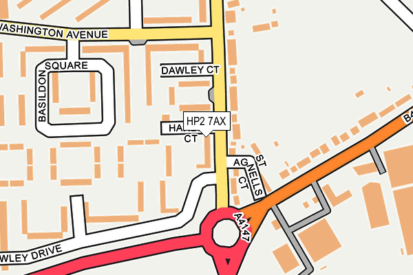HP2 7AX map - OS OpenMap – Local (Ordnance Survey)