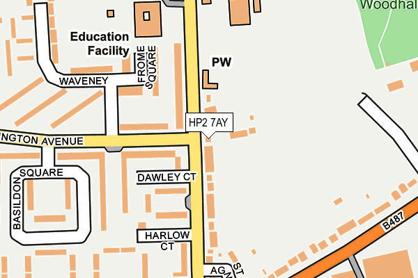 HP2 7AY map - OS OpenMap – Local (Ordnance Survey)