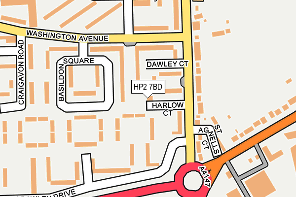 HP2 7BD map - OS OpenMap – Local (Ordnance Survey)