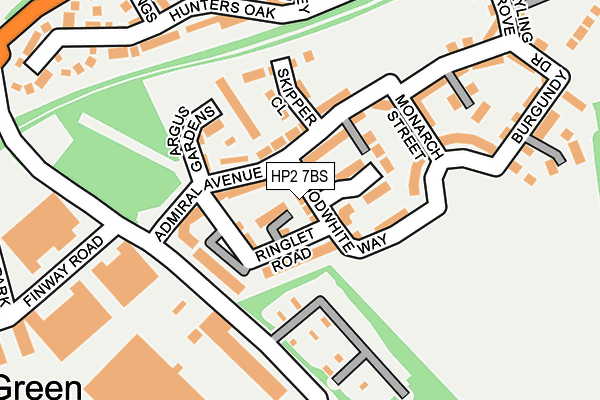 HP2 7BS map - OS OpenMap – Local (Ordnance Survey)