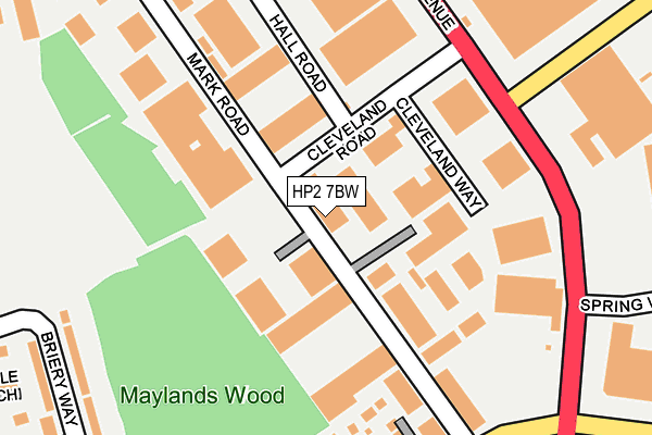 HP2 7BW map - OS OpenMap – Local (Ordnance Survey)