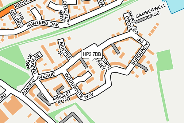 HP2 7DB map - OS OpenMap – Local (Ordnance Survey)